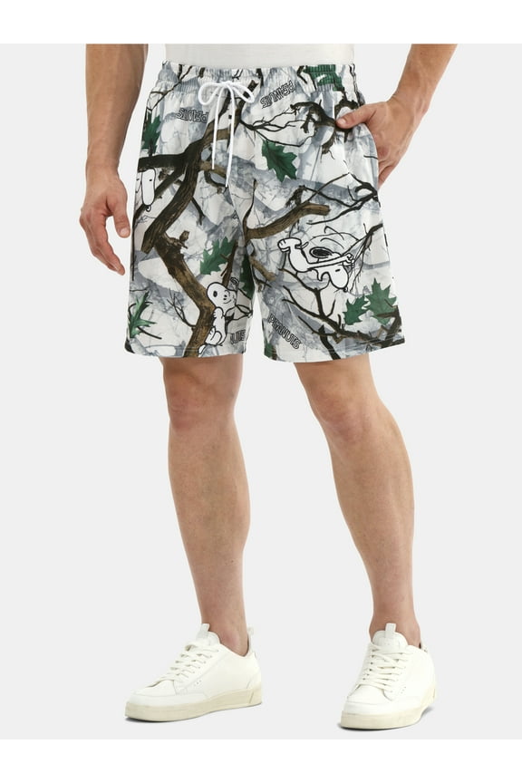 Snoopy Men's and Big Men's Graphic Jogger Shorts, Sizes S-2XL
