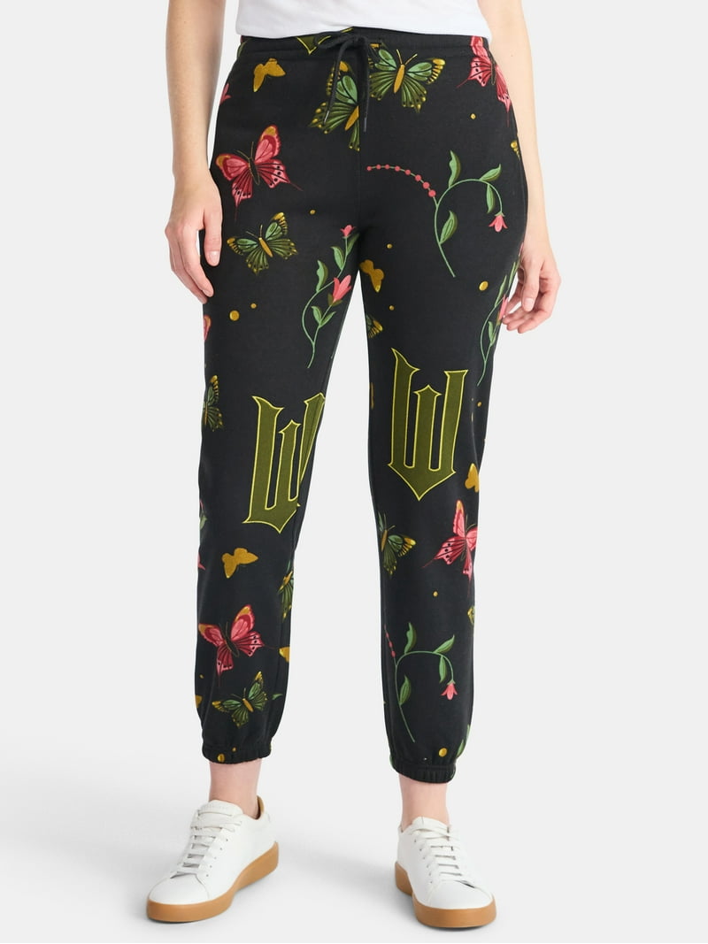 Wicked Women's Graphic Print Fleece Jogger Pants, Sizes XXS-XXL