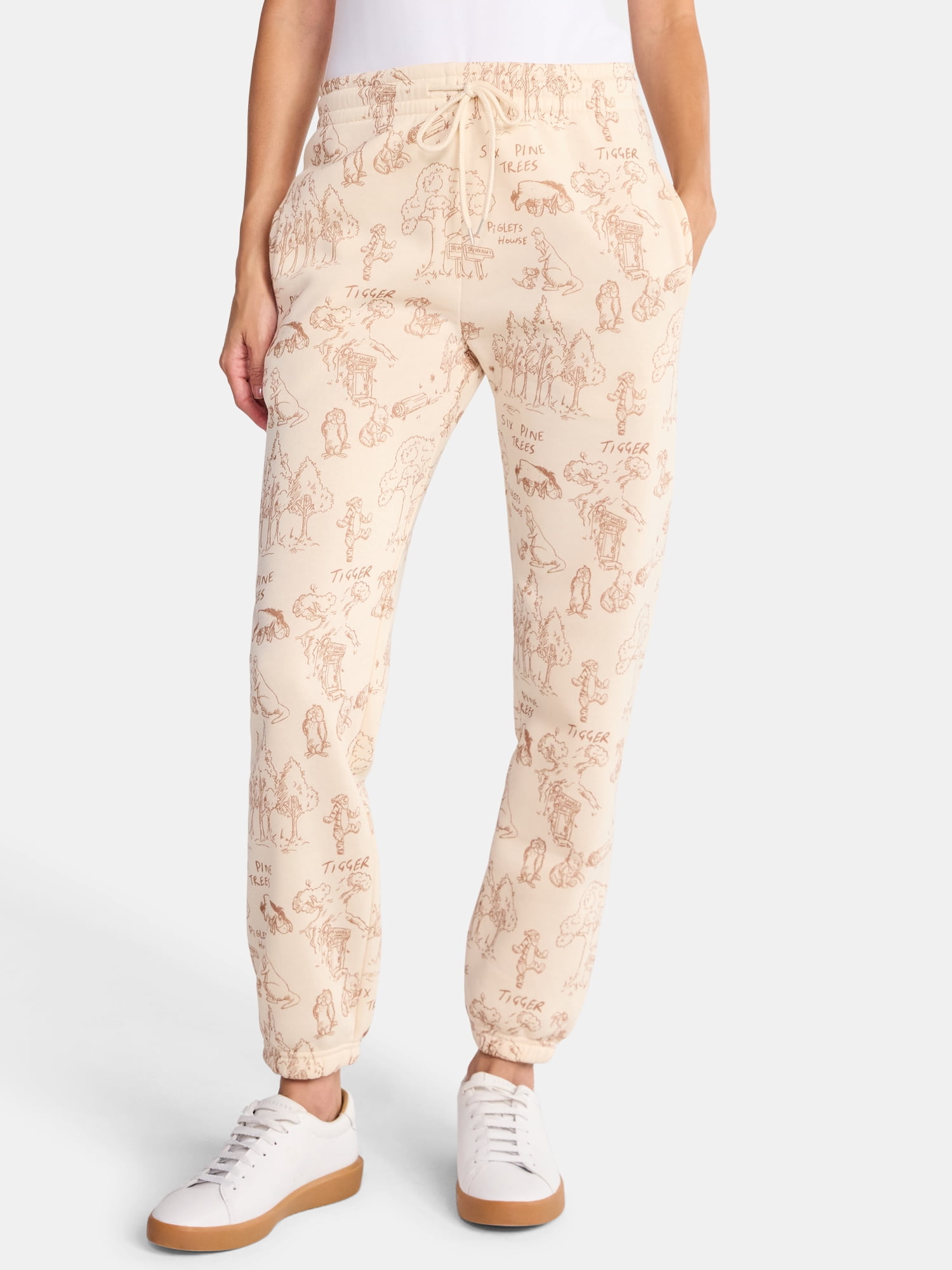Winnie the Pooh Women's Graphic Fleece Joggers, Sizes XXS-XXL