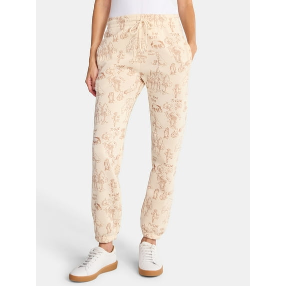 Winnie the Pooh Women's Graphic Fleece Joggers, Sizes XXS-XXL