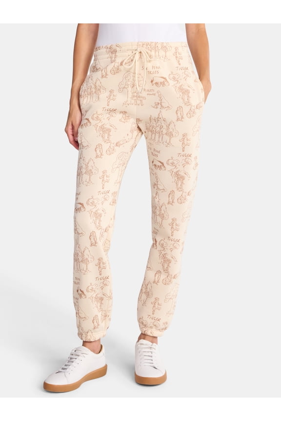 Women's Graphic Fleece Joggers, Sizes XXS-XXL