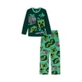 thumbnail image 1 of Minecraft Boys Long Sleeve Top and Pants Pajama Set, 2-Piece, Sizes 4-16, 1 of 4