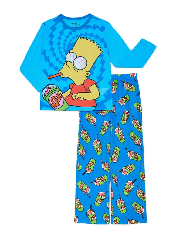 The Simpsons Boys Long Sleeve Top and Pants Pajama Set, 2-Piece, Sizes 4-12