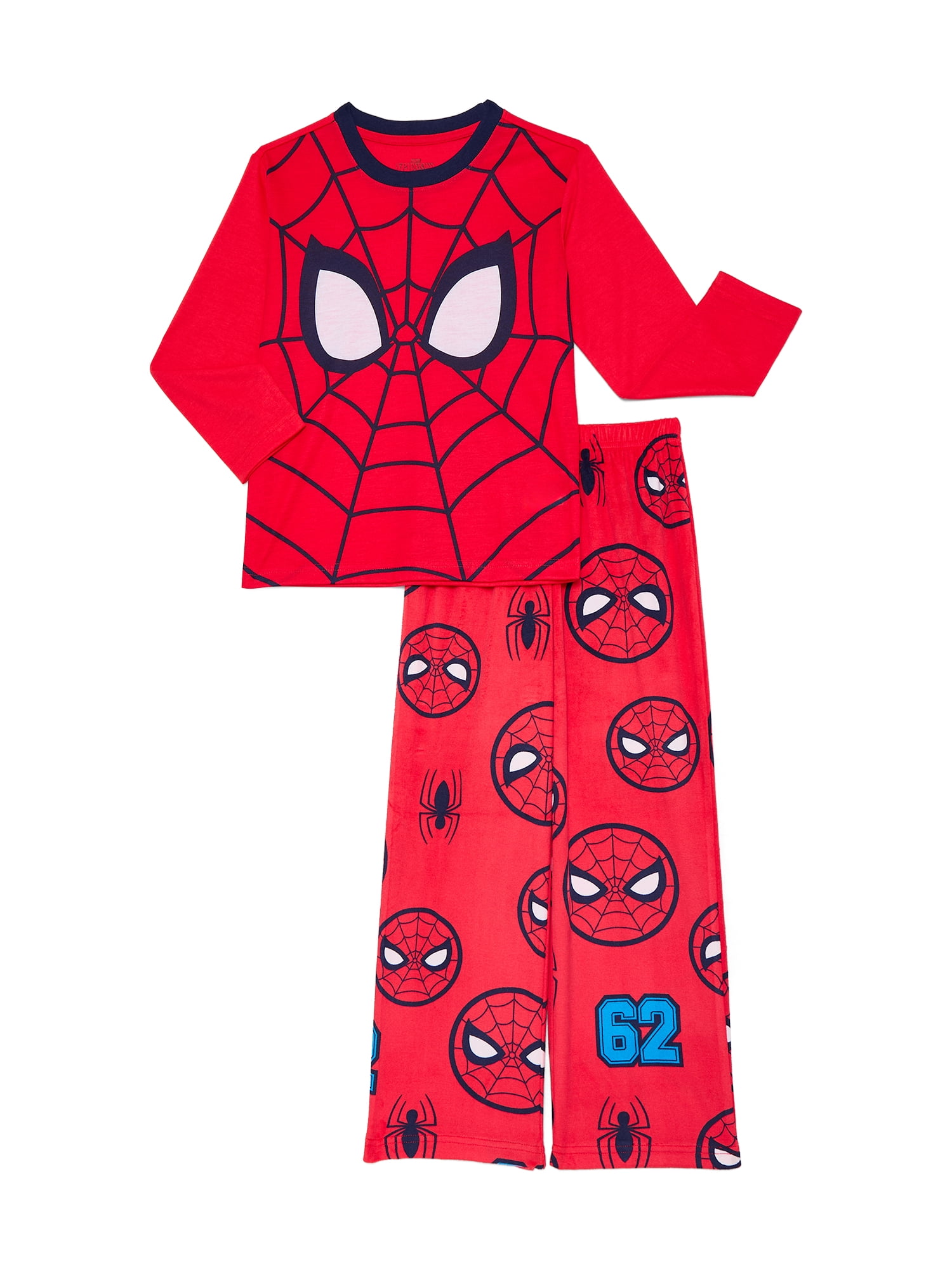Spider-Man Boys Long Sleeve Top and Pants Pajama Set, 2-Piece, Sizes 4-12