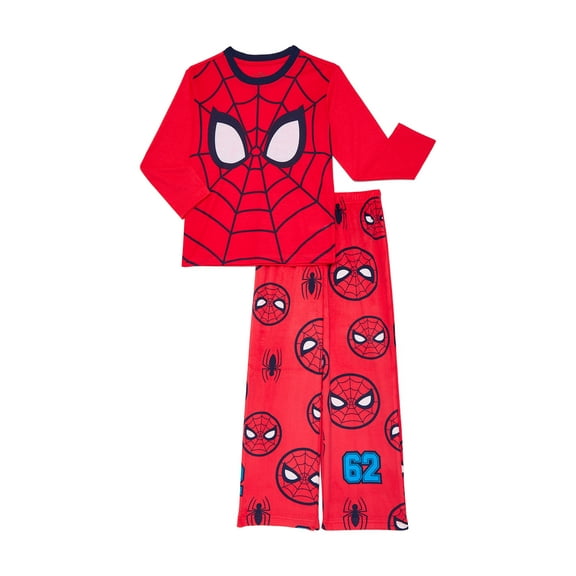 Spider-Man Boys Long Sleeve Top and Pants Pajama Set, 2-Piece, Sizes 4-12