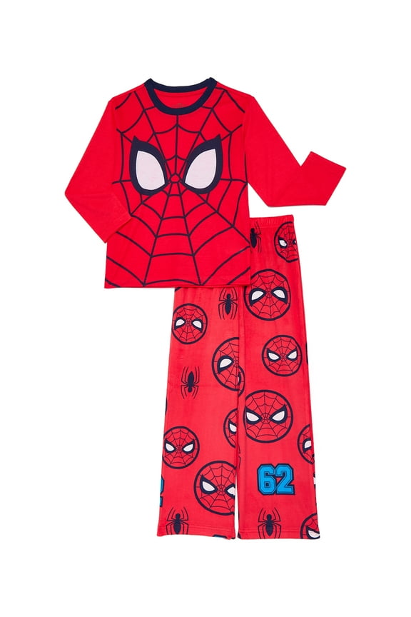 Spider-Man Boys Long Sleeve Top and Pants Pajama Set, 2-Piece, Sizes 4-12