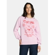 LICENSE Care Bears Women's Call Me Graphic Sweatshirt with Long Sleeves, Sizes XXS-XXL