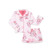 SPONGEBOB SQUAREPANTS Strawberry Shortcake Girls Long Sleeve Coat and Shorts Pajama Set, 2-Piece, Sizes 4-16