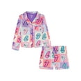 thumbnail image 1 of Rolling Stones Girls Long Sleeve Coat and Shorts Pajama Set, 2-Piece, Sizes 4-16, 1 of 3