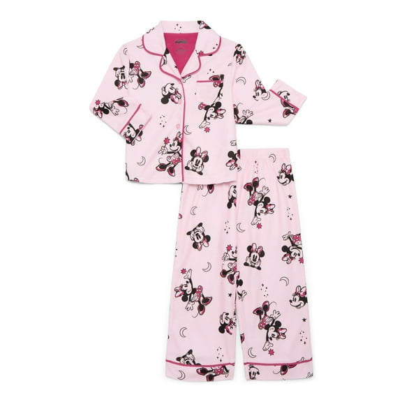 Minnie Mouse Toddler Girls Long Sleeve Top and Pants Pajama Coat Set, 2-Piece, Sizes 2T-5T