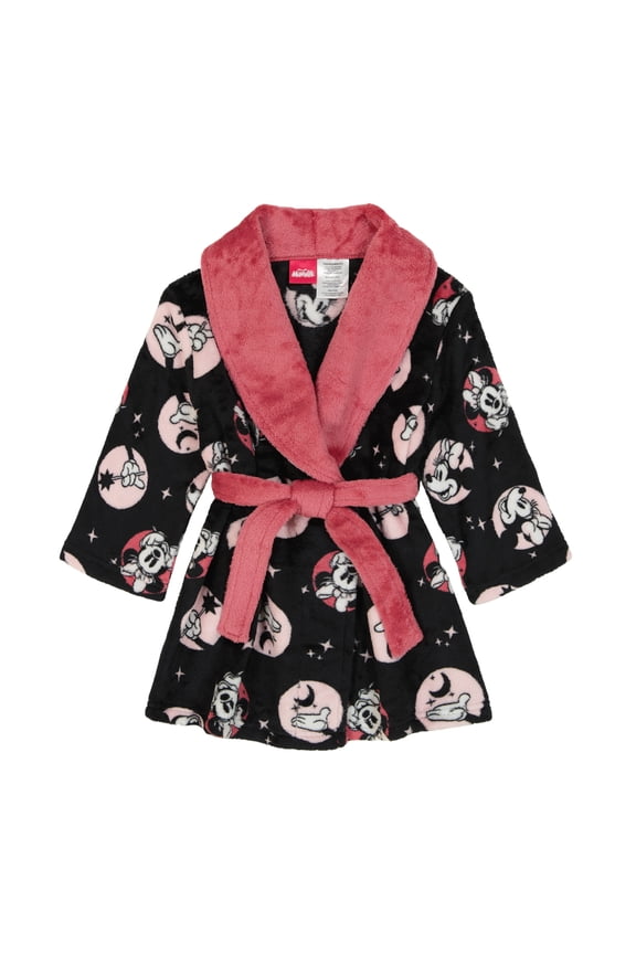 Disney Minnie Mouse Toddler Girls Pajama Robe, Sizes 2T-5T