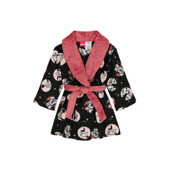 Disney Minnie Mouse Toddler Girls Pajama Robe, Sizes 2T-5T