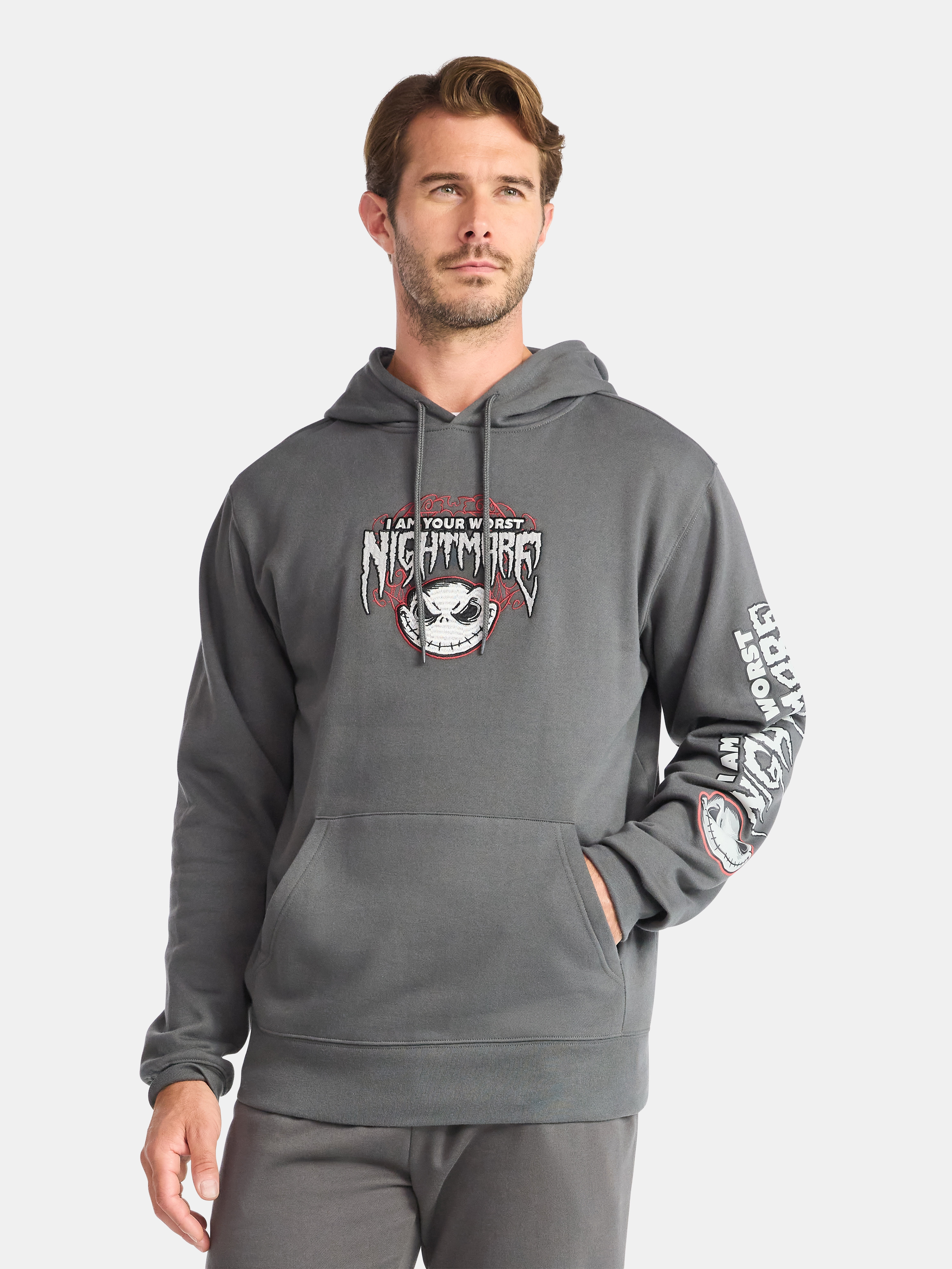 The Nightmare Before Christmas Men's and Big Men's Graphic Hoodie, Sizes XS-3XL