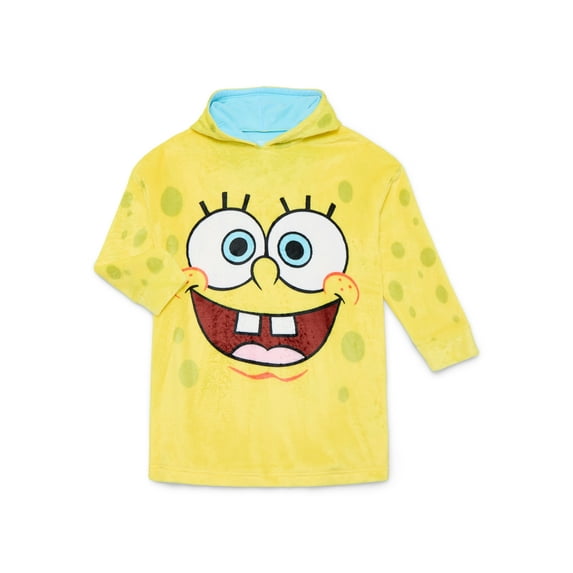 SpongeBob SquarePants Boys Oversized Hooded Sleeper, Sizes S-XL