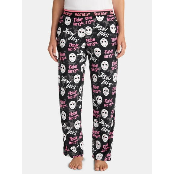 Warner Bros. Friday the 13th Women's Halloween Velour Sleep Pants, Sizes XS-3X