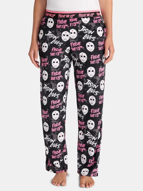 Warner Bros. Friday the 13th Women's Halloween Velour Sleep Pants, Sizes XS-3X