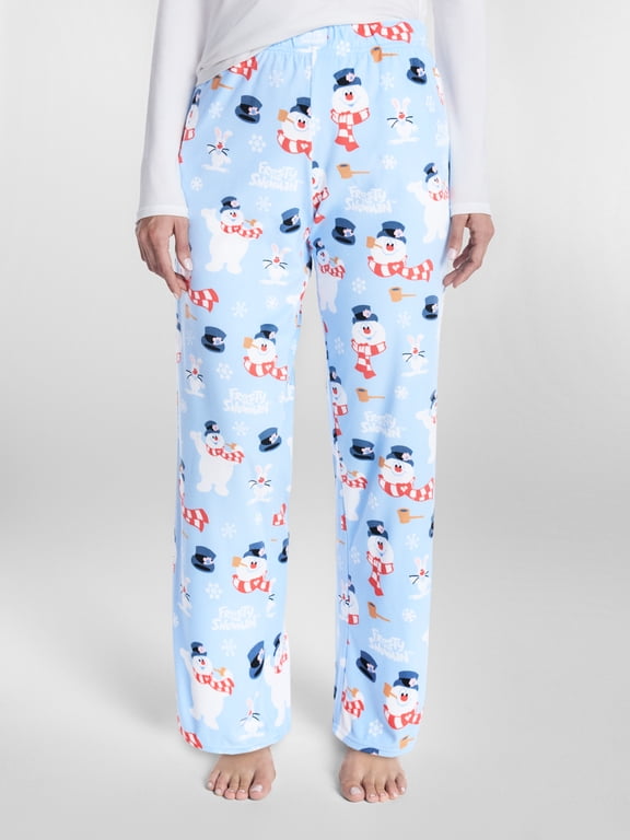 Frosty the Snowman Women's and Women's Plus Holiday Velour Sleep Pants, Sizes XS-3X