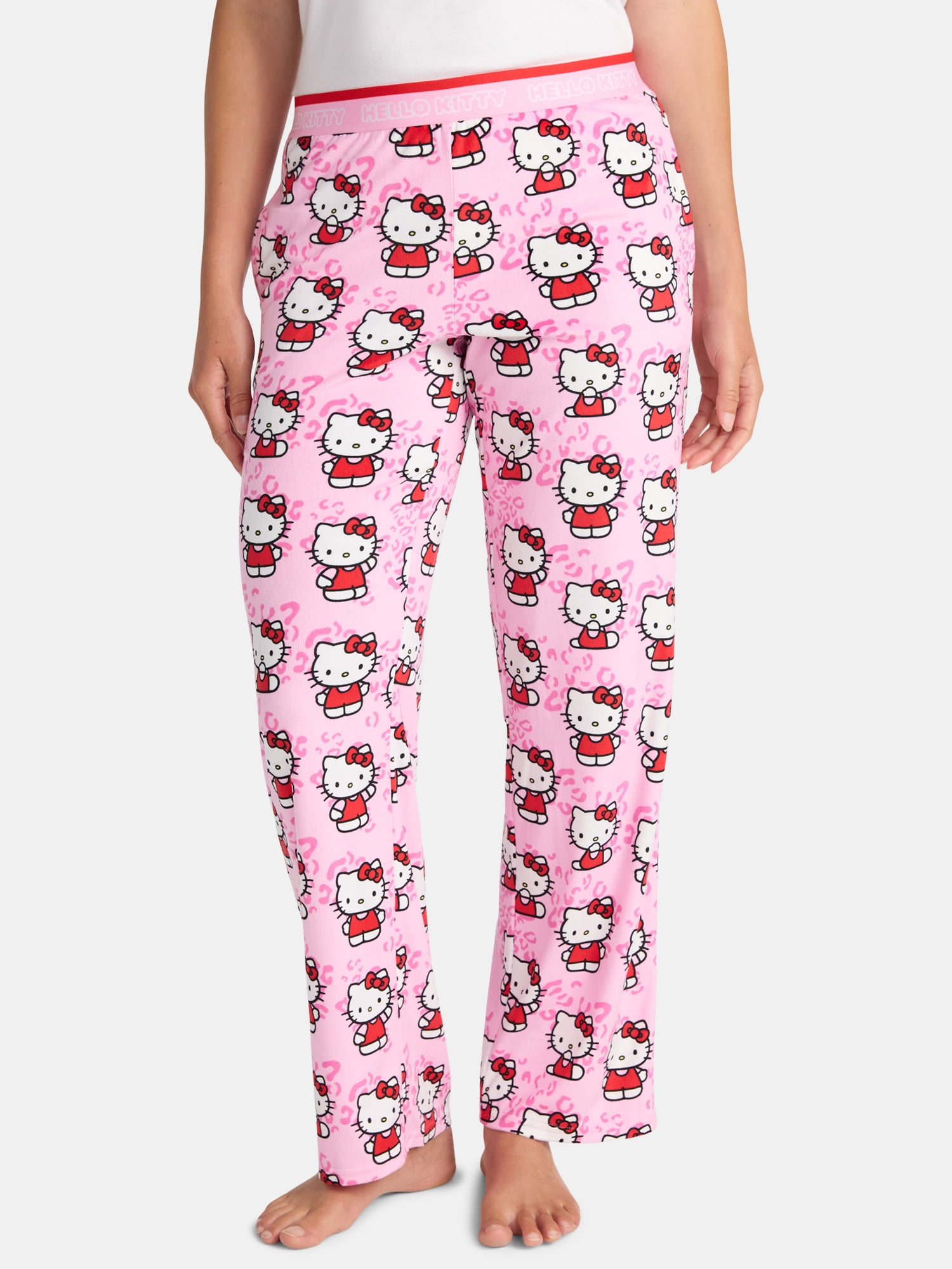 Hello Kitty Women's and Women's Plus Print Velour Sleep Pants, Sizes XS-3X