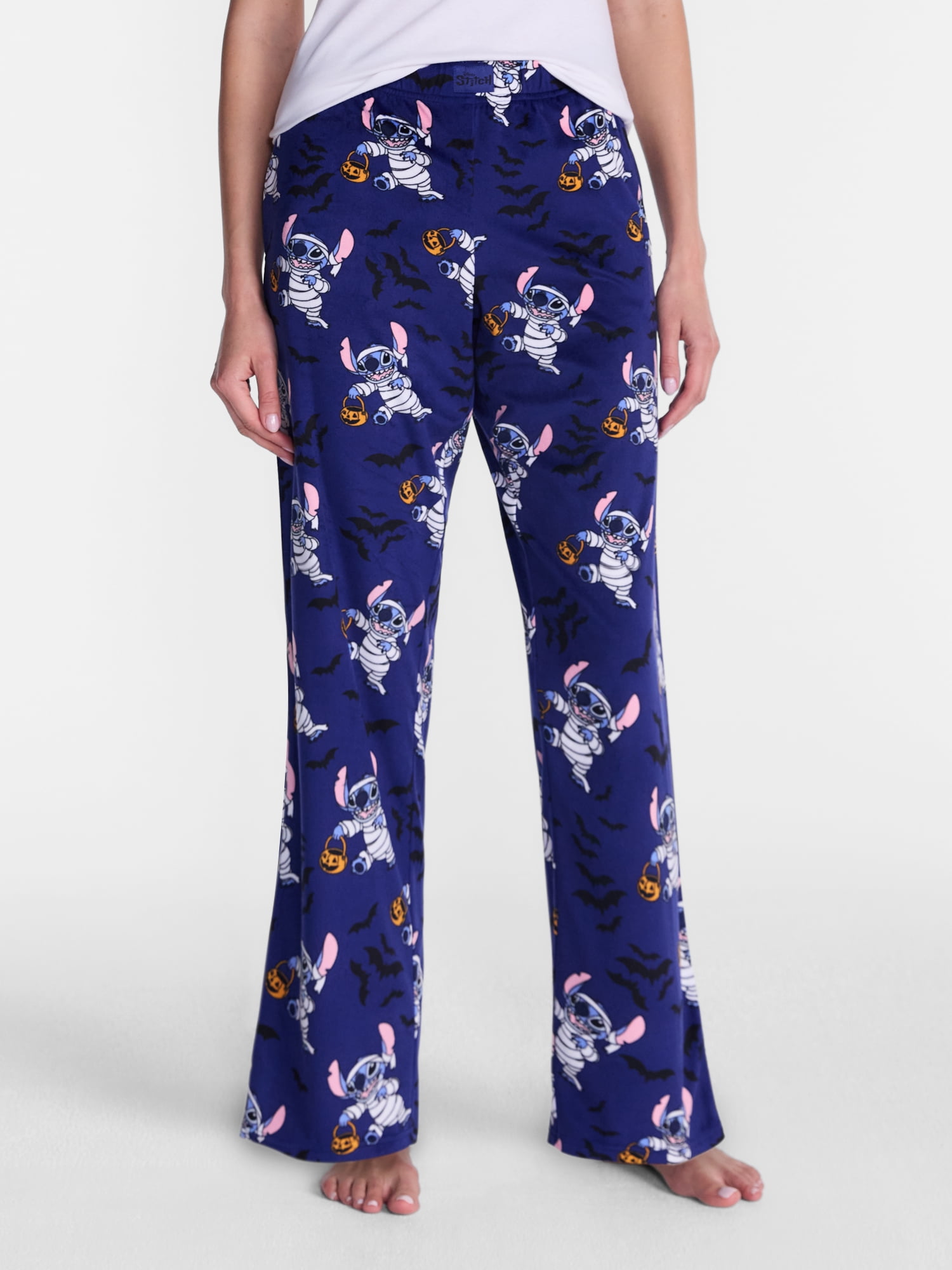 Disney Stitch Women's Halloween Velour Sleep Pants, Sizes XS-3X