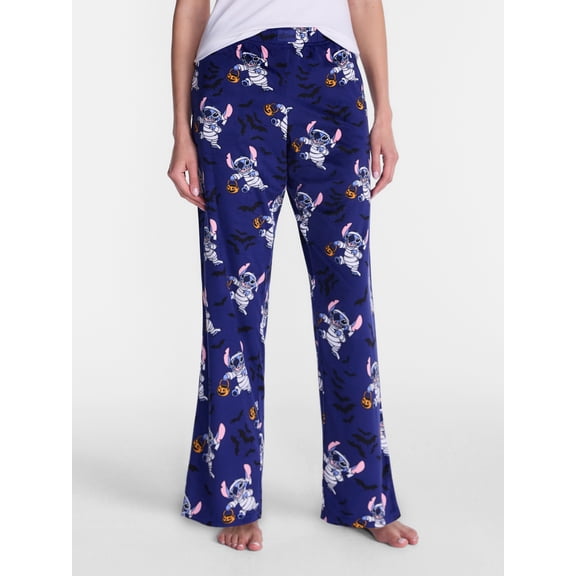 Disney Stitch Women's Halloween Velour Sleep Pants, Sizes XS-3X