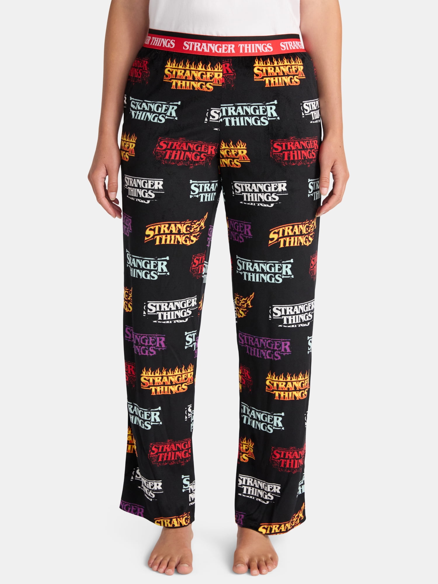 Netflix Stranger Things Women's and Women's Plus Velour Sleep Pants, Sizes XS-3X