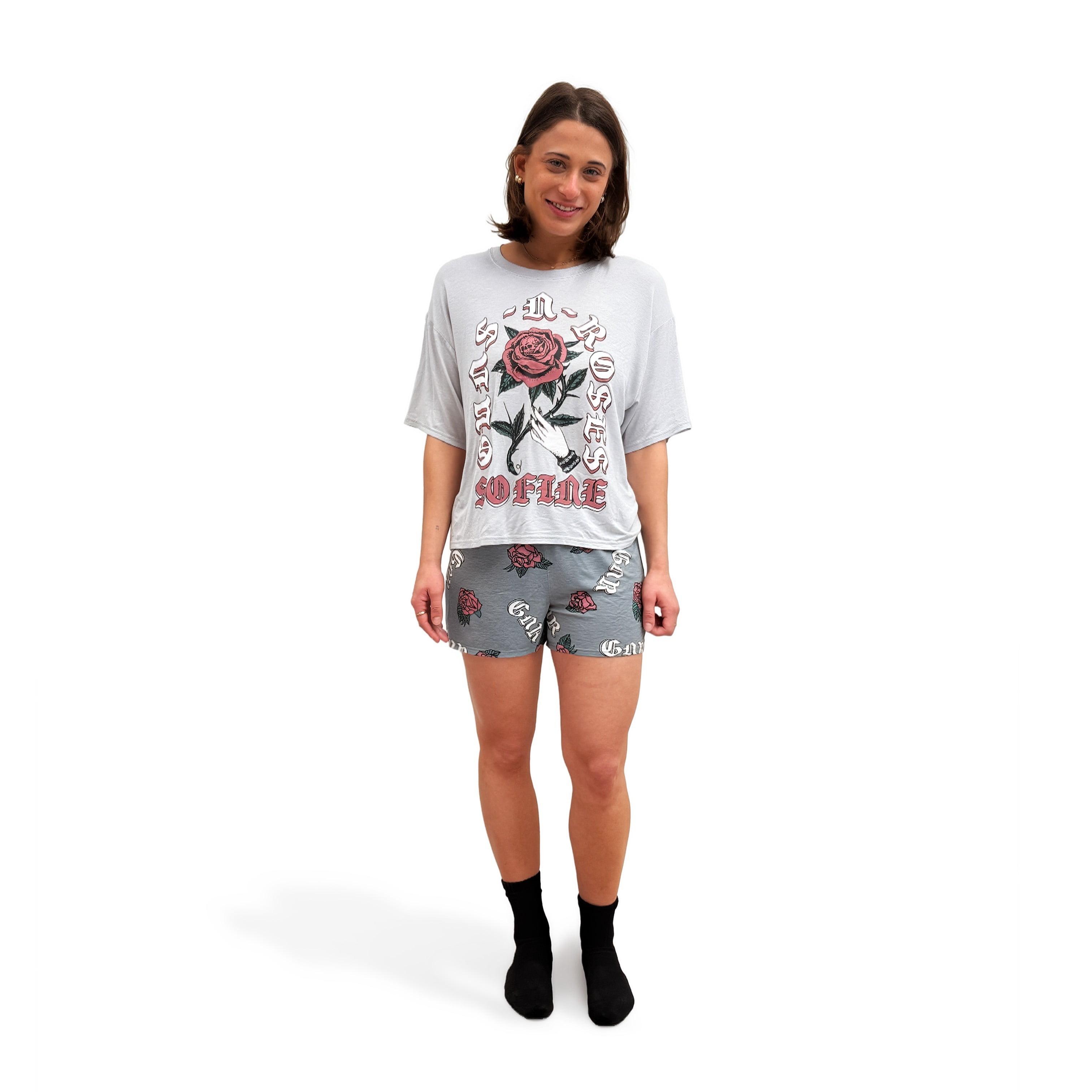 2枚セットnante SUVIN COTTON TEE PINKとNAVY /S Guns N' Roses Women's Pajama Set, 2-Piece, Sizes XS-3X - Walmart.com