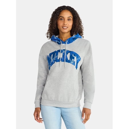 Mickey Mouse Women's Plaid Hoodie, Sizes XXS-XXL