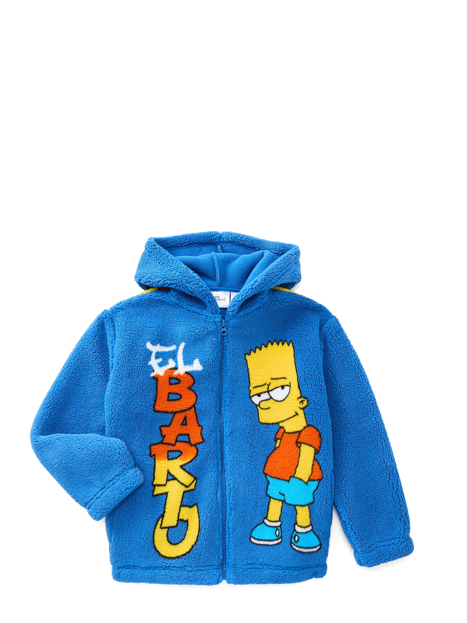 Bart Simpson Boys Plush Jacket, Sizes 4-12 - Walmart.com