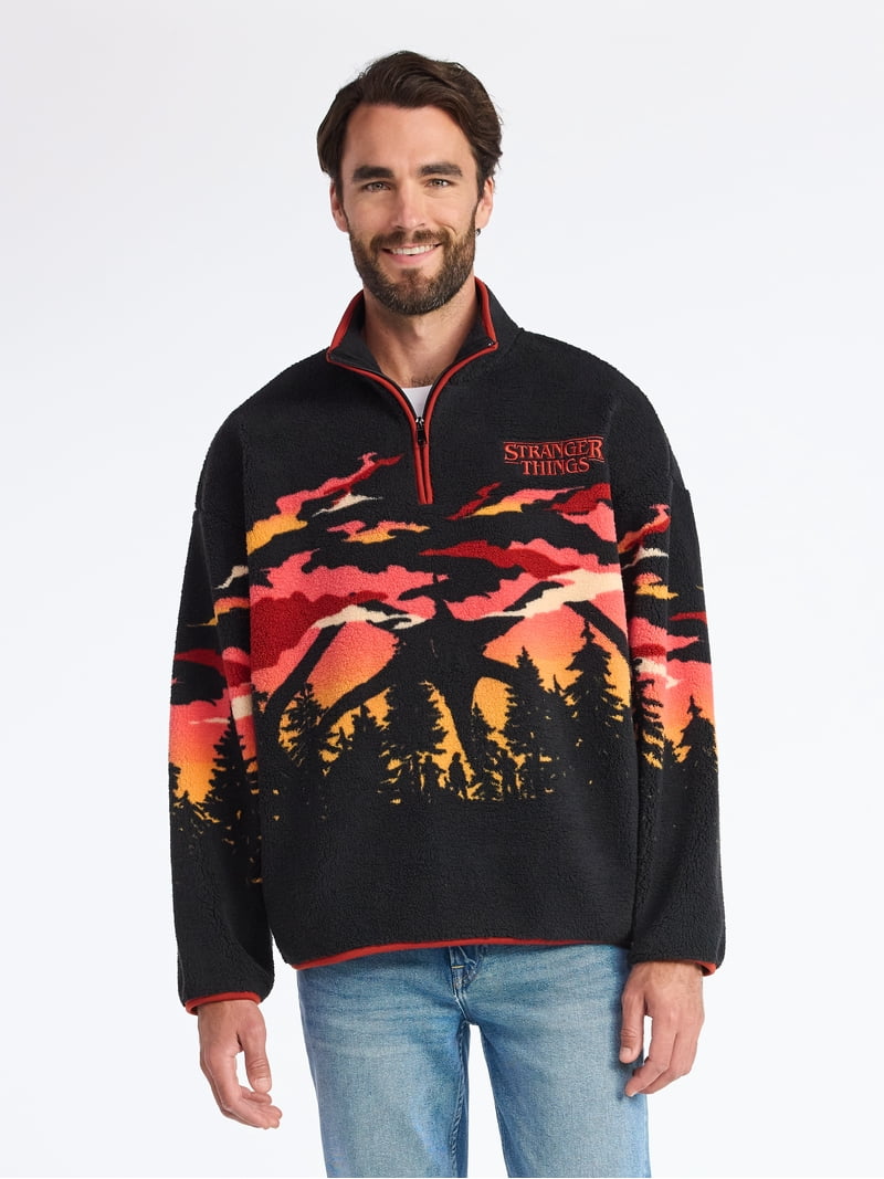 Netflix Stranger Things Logo Men's & Big Men's Faux Shearling