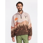 Yellowstone Men's & Big Men's Faux Shearling Quarter-Zip Jacket, Sizes S-3XL