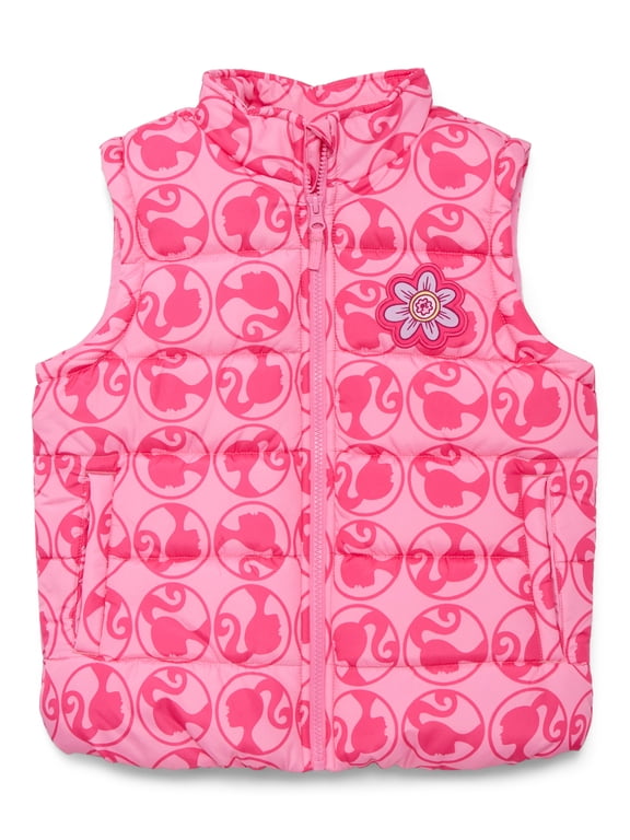 Barbie Girls Puffer Vest, Sizes 4-12