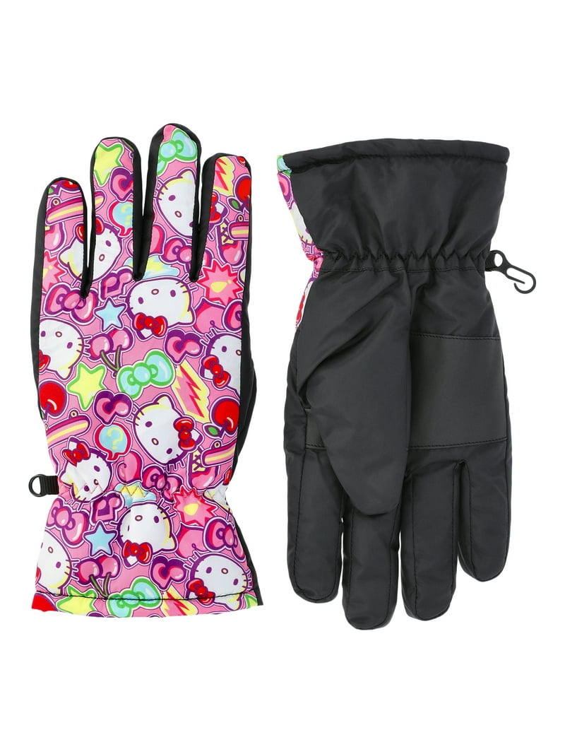 Hello Kitty Girls Ski Gloves, Sizes S-XL