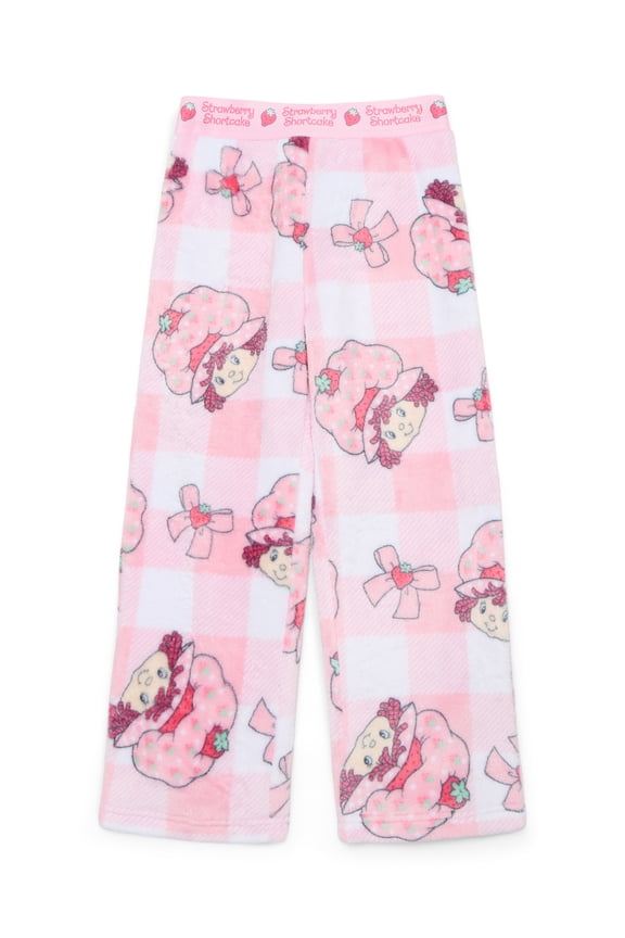 Strawberry Shortcake Little and Big Girls Plush Pajama Pants, Sizes 4-16