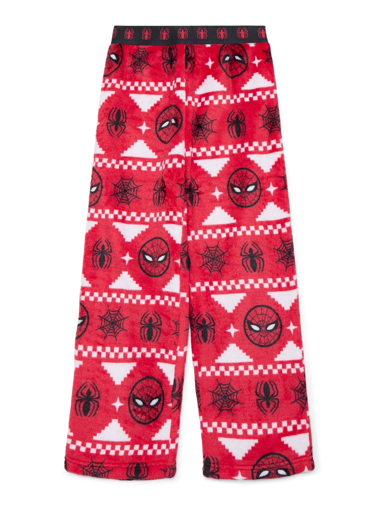 Spider-Man Boys Holiday Print Plush Pajama Sleep Pants, Sizes 4-16