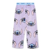 PEANUTS Disney Stitch Little and Big Girls Plush Pajama Pants, Sizes 4-16