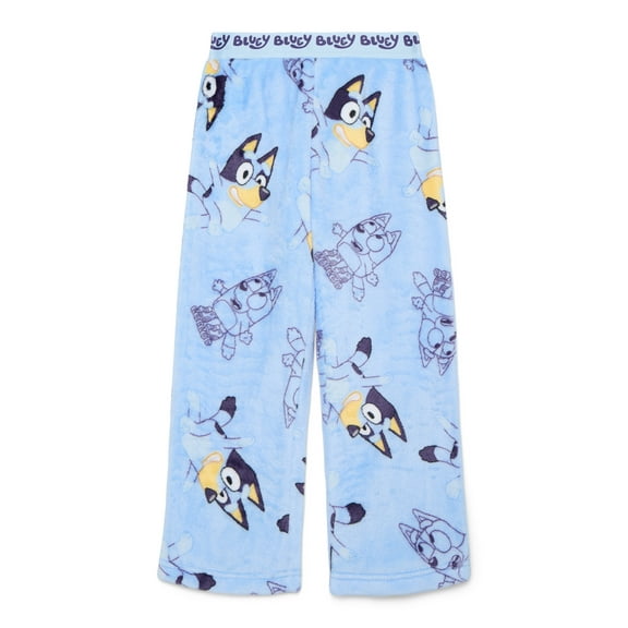 Bluey Little and Big Girls Plush Print Pajama Pants, Sizes 4-16