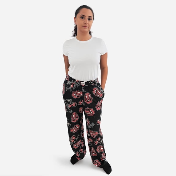 Womens Sleep Plush Pant Rolling Stones, Sizes XS-3XL