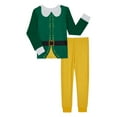 thumbnail image 1 of Elf Boys Snug Fit Long Sleeve Top and Sleep Pants, 2-Piece Pajama Set, Sizes 4-10, 1 of 3