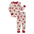 thumbnail image 1 of Rudolph Girls Snug Fit Long Sleeve Top and Sleep Pants, 2-Piece Pajama Set, Sizes 4-10, 1 of 3