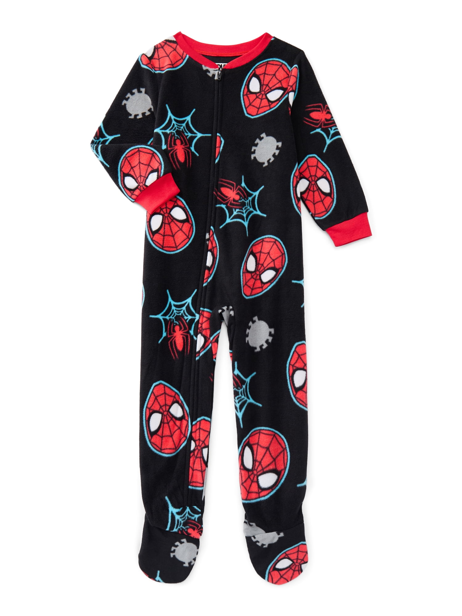Spider-Man Toddler Unisex One Piece Sleeper Pajamas, Sizes 12M-5T
