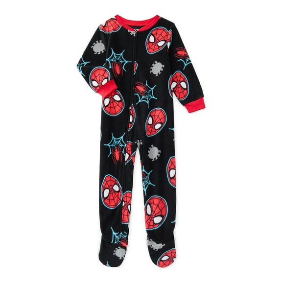 Spider-Man Toddler Unisex One Piece Sleeper Pajamas, Sizes 12M-5T