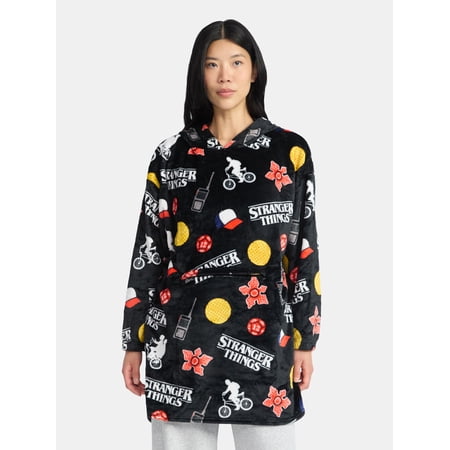 Netflix Stranger Things Plush Hooded Lounger, Women's and Women's Plus