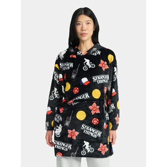 Netflix Stranger Things Plush Hooded Lounger, Women's and Women's Plus