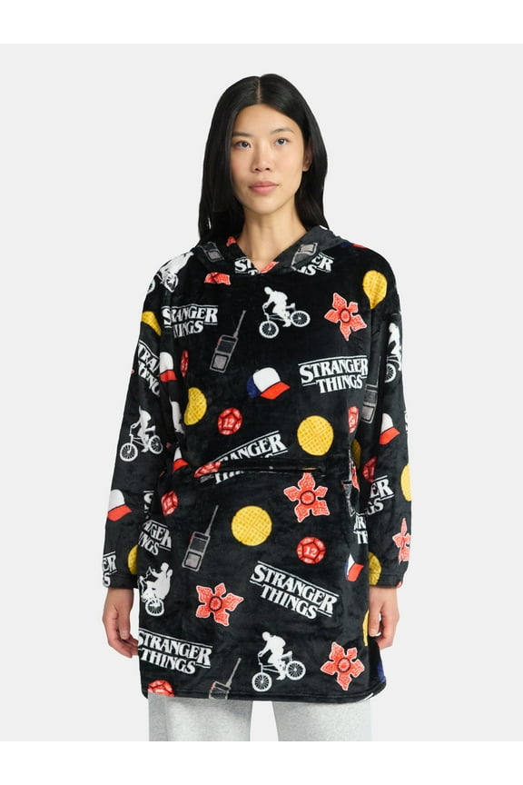 Netflix Stranger Things Plush Hooded Lounger, Women's and Women's Plus