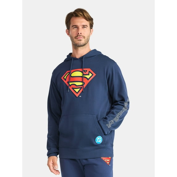 Superman Men's and Big Men's Embossed Graphic Hoodie, Sizes XS-3XL