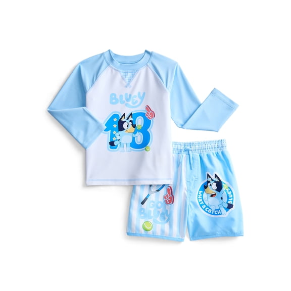 Character Toddler Boy Long- Sleeve Rash Guard and Trunk Swim Set, 2-Piece, Sizes 12M-5T