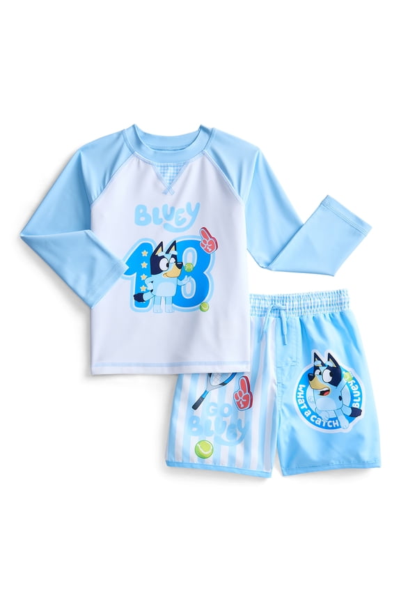 Character Toddler Boy Long- Sleeve Rash Guard and Trunk Swim Set, 2-Piece, Sizes 12M-5T