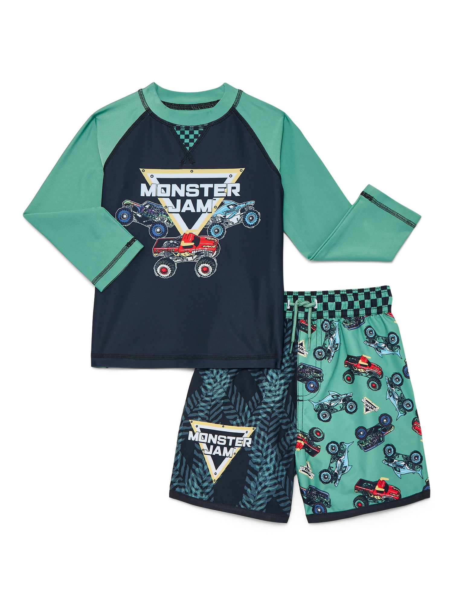 Character Toddler Boy Long- Sleeve Rash Guard and Trunk Swim Set, 2-Piece, Sizes 12M-5T