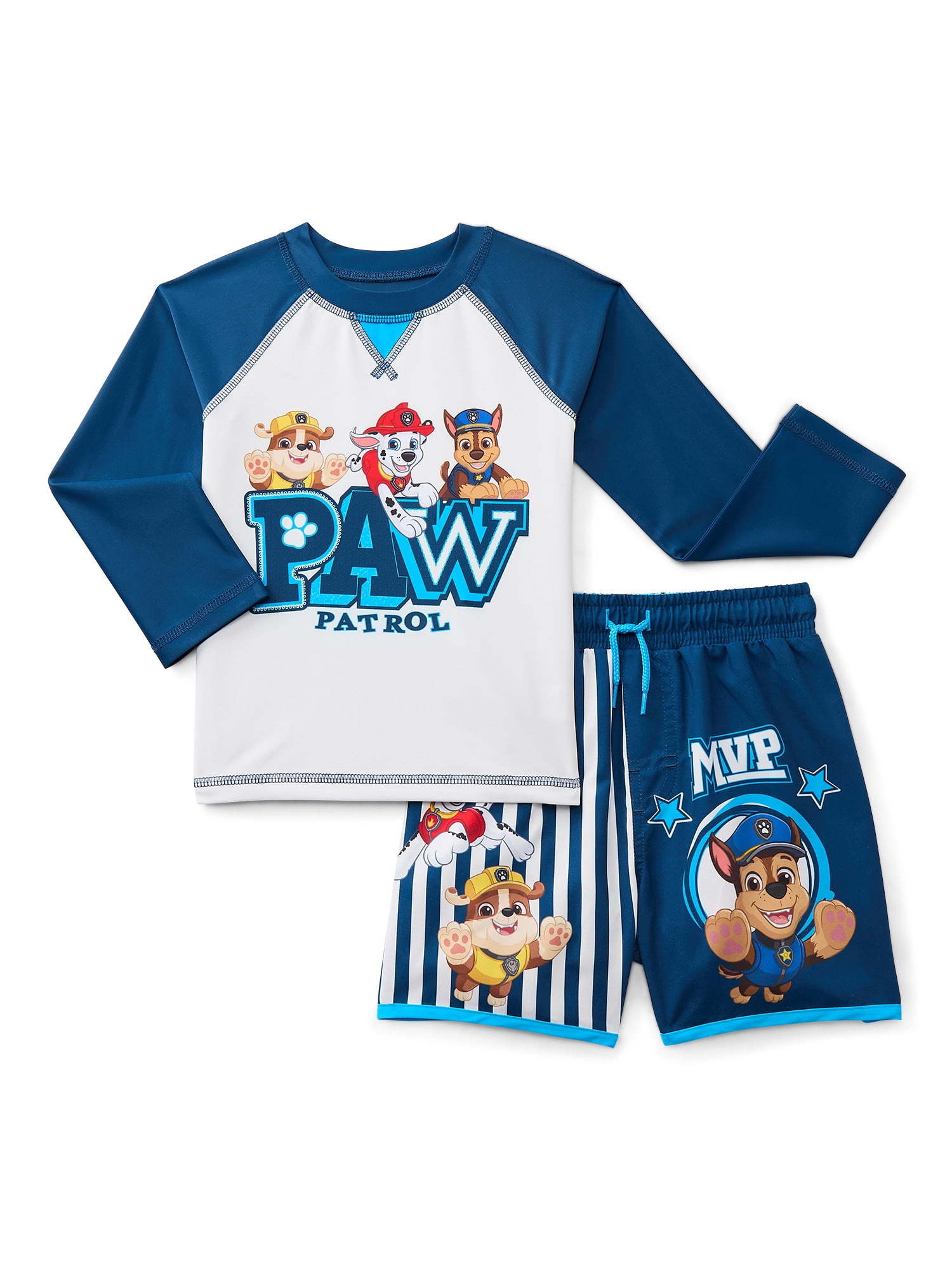 Character Toddler Boy Long- Sleeve Rash Guard and Trunk Swim Set, 2-Piece, Sizes 12M-5T