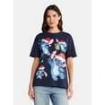 thumbnail image 1 of Disney Stitch Women's Christmas Graphic Tee, Sizes XXS-XXL, 1 of 5